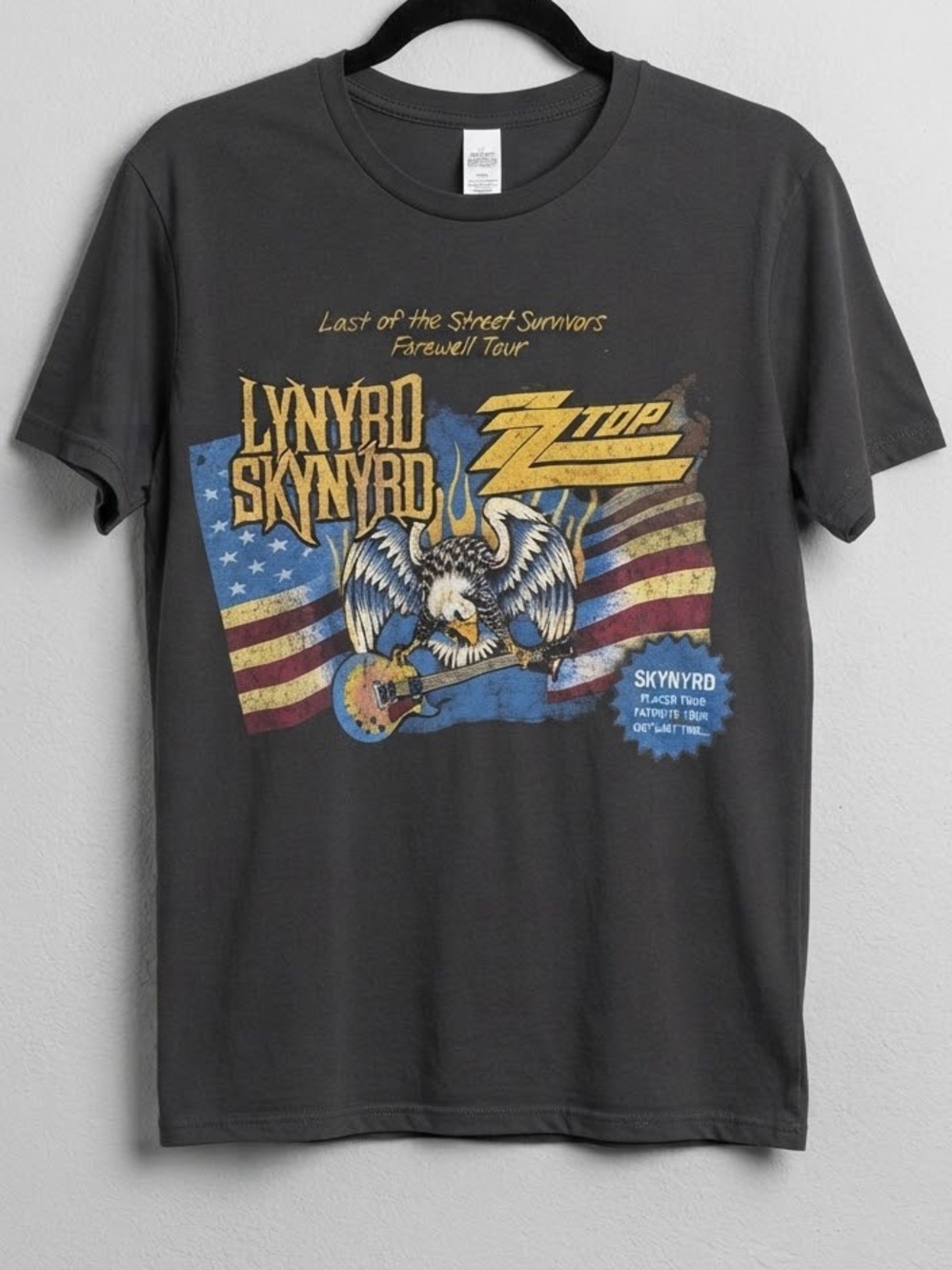 Delta Black Lynyrd Skynyrd x ZZ Top Eagle Graphic Tee